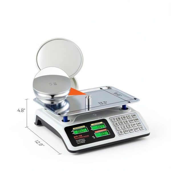 Bonvoisin Commercial Scale 40kg Stainless Steel with Dual LCD-1