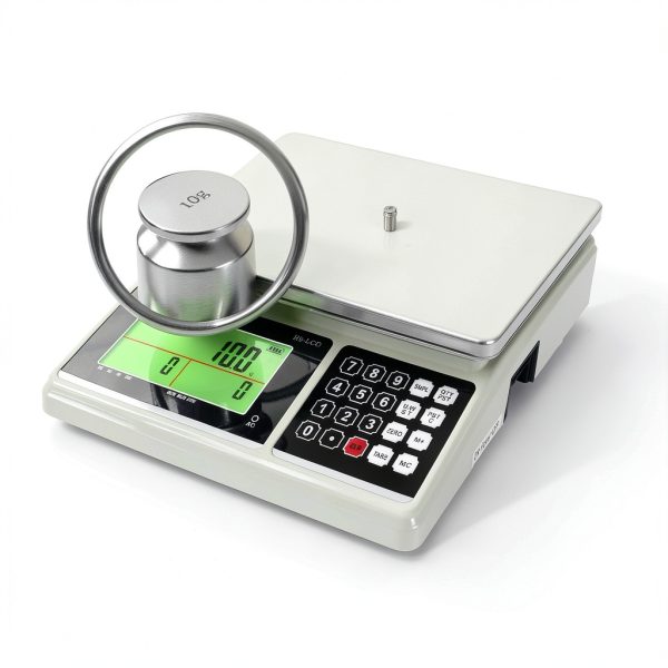WISHSOM Industrial Counting Scale 30kg 0.5g Increment Stainless Steel-3
