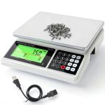 WISHSOM Industrial Counting Scale 30kg 0.5g Increment Stainless Steel-0