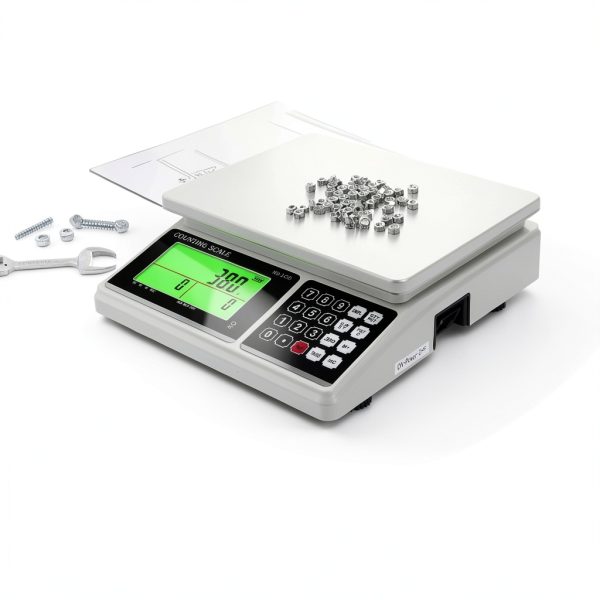 WISHSOM Industrial Counting Scale 30kg 0.5g Increment Stainless Steel-6