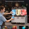 VEVOR Commercial Slushy Machine, 12Lx3 Triple Tank Frozen Drink Machine, 144 Cups Stainless Steel Margarita Smoothie Frozen Drink Maker, Slushie Maker for Home Party Restaurants Cafe Bars-2